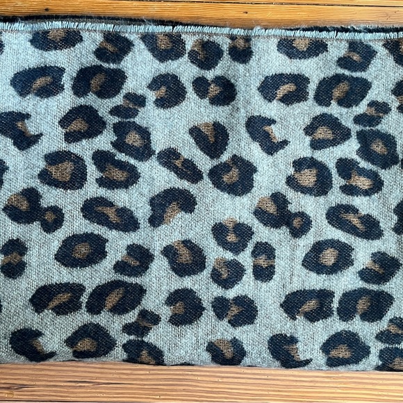 Anthropologie Leopard Fringed Scarf - Picture 3 of 5